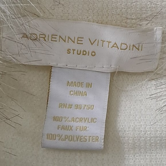 ADRIENNE VITTADINI PLUS PONCHOS/SHAWL OFF WHITE SIZE 2XL - Picture 2 of 4